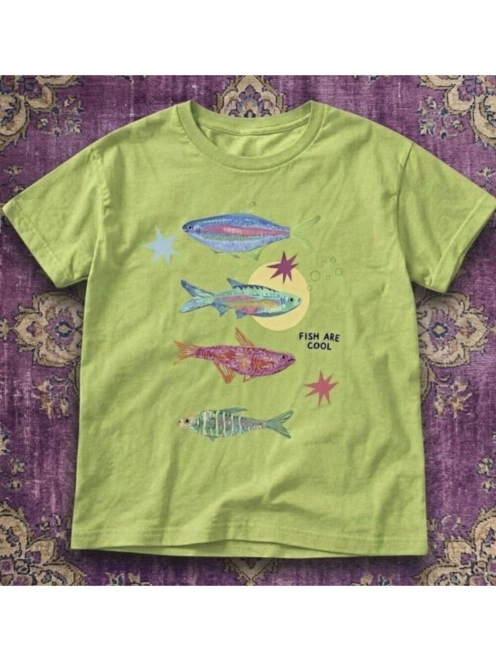 Kiwi Fish Are Cool cotton t-shirt